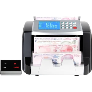 GB7100B Karışık Para Sayma Makinesi ve Sahte Yakalama - TL - Euro - Usd - Türkçe Sesli Uyarı - Müşteri Ekranı Hediye