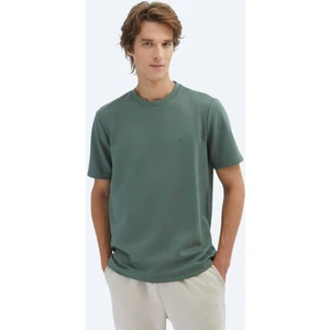 Açık Yeşil Düz Bisiklet Yaka T-Shirt