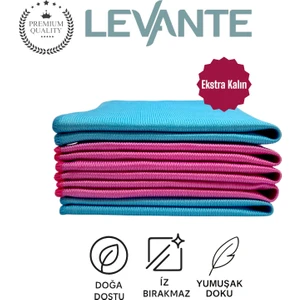 Premium Mikrofiber Cam Bezi 5’li Set – 40X40 cm | Ekstra Kalın | Tüy Bırakmaz