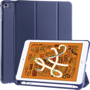 Ipad Mini 5 / Mini 4 Deri Kılıf Için (Dark Blue) (Yurt Dışından)