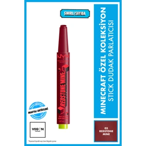 NYX Professional Makeup Minecraft Özel Koleksiyon Stick Dudak Parlatıcısı - 03 Redstone Mine