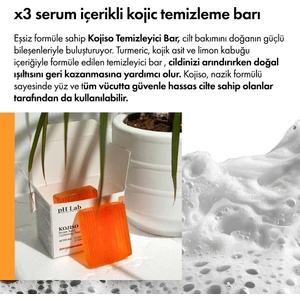 Ph Lab Kojiso Kojik Asit Sabunu 50 gr – Leke Karşıtı, Zerdeçal ve Limon Kabuğu İçerikli Yüz ve Vücut Temizleyici, Tüm Cilt Tipleri İçin