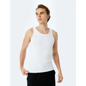Bisiklet Yaka Slim Fit Kolsuz Basic Atlet