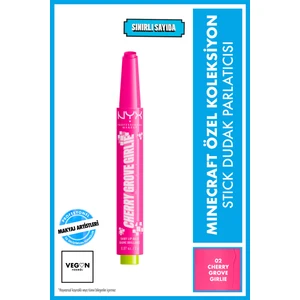NYX Professional Makeup Minecraft Özel Koleksiyon Stick Dudak Parlatıcısı - 02 Cherry Grove Girlie