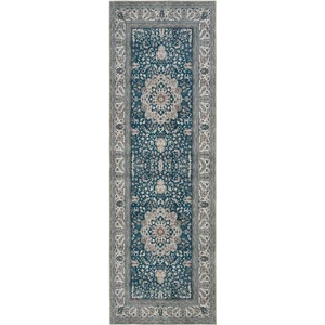 Cool Halı Private Lacivert Eskitme Vintage Halı Yolluk Dijital Baskı Halı Makinede Yıkanabilir Salon Halısı
