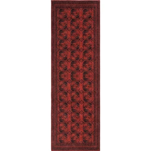 Cool Halı Private Bordo Yolluk Eskitme Afgan Desen Antre Hol Koridor Halısı Yıkanabilir Vintage Yolluk