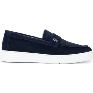 Tamer Tanca Erkek Lacivert Süet Loafer Ayakkabı 1100 B349-18 Erk Ayk Y25 Lacı Suet