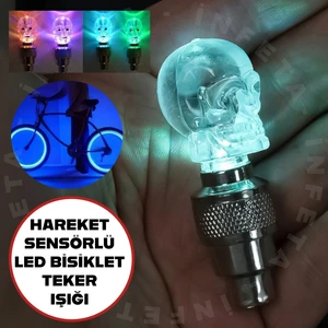 Hareket Sensörlü Bisiklet Işıgı Kuru Kafa Işıklı Bisiklet Sibop Kapağı Için Işık