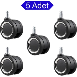 Müdür Yönetici Sekreter Büro Ofis Çalışma Oyuncu Koltuğu Krom Çemberli Döner Tekeri Çap 60 mm