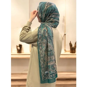 Soft Etnik 0181 Koyu Yeşil Şal