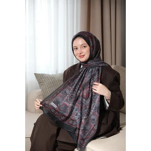 Soft Etnik 0181 Koyu Gri Şal