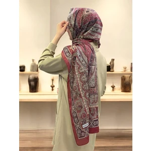 Soft Etnik 0181 Koyu Bordo Şal