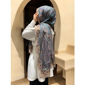 Soft Etnik 0222 Soft Yeşil Şal