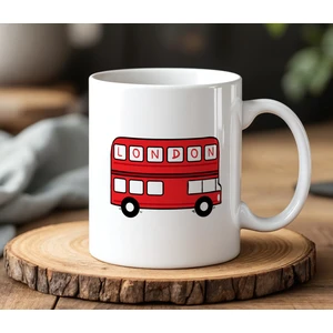 BB Design BB Desing London Tasarımlı Beyaz Seramik Baskılı Kupa Bardak 330 ml