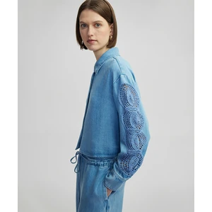 Aplikeli Denim Ceket IS1250005103CC2