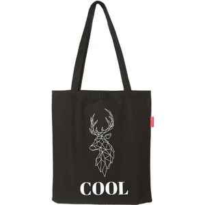 Siyah Bez Çanta Cool Geyik Baskılı