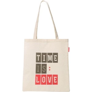 Time Is Love Baskılı Bez Çanta