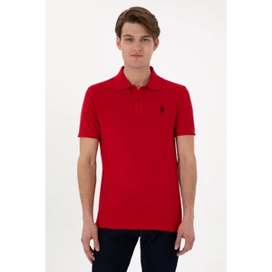 U.S. Polo Assn. Erkek Slim Fit Polo Yaka Kırmızı Basic Tişört 50297984-VR030