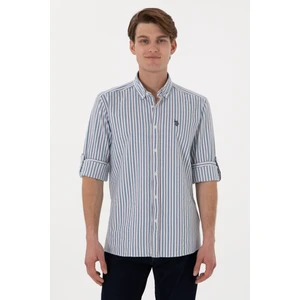 U.s. Polo Assn. Erkek Mavi Gömlek Desenli 50306326-VR036