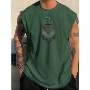 Tarzsokak Perseverance Baskılı Kolsuz Tshirt Erkek Sıfır Kol Giyim Spor Giyim Oversize