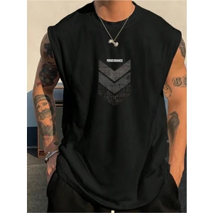 Tarzsokak Perseverance Baskılı Kolsuz Tshirt Erkek Sıfır Kol Giyim Spor Giyim Oversize