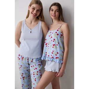Strawberries Chally Açık Mavi Atlet Pijama Üstü