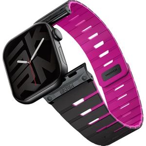 Watch 7 41MM Gemini Serisi Tpu Magnetik Silikon Kordon Siyah-Pembe