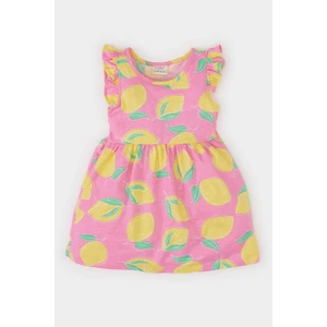 Kız Bebek Çiçek Desenli Kısa Kollu Yazlık Elbise A0136A525SM