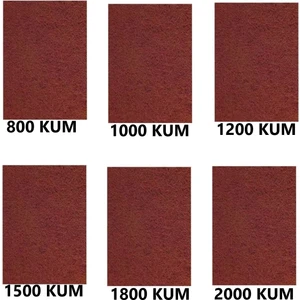 Su Zımparası, Yumuşak Kağıt, Yüksek Kalite 23X28 cm 800,1000,1200,1500,1800,2000 Kum 6 Parça