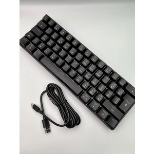 T60 Siyah Renk Mavi Switch Rgb Mekanik Kablolu Driverli Oyuncu Klavyesi T60 Mini Türkçe Q Klavye