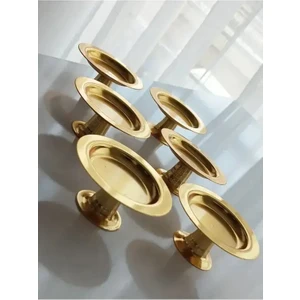 Dekoratif Gold Kaplama 6 Lı Makaronluk Kahve Yanı Sunumluk