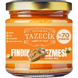 Ustagıda Tazecik %70 Fındık Ezmesi 300 Gram Glütensiz - Vegan