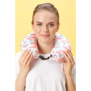 Ortopedik Seyahat Yastığı Visco Boyun Yastığı - Flamingo