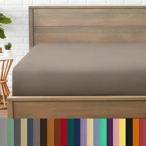 Mikrofiber Ekonomik Penye Lastikli Çarşaf Fitted Full Kenar Tek Kişilik Çarşaf Haki 100 x 200