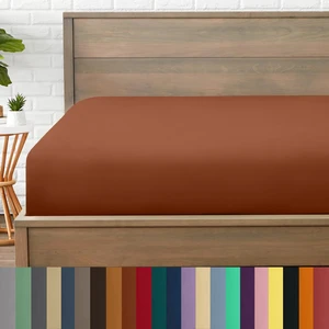 Mikrofiber Ekonomik Penye Lastikli Çarşaf Fitted Full Kenar Tek Kişilik Çarşaf Kiremit 100 x 200