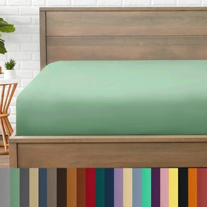 Mikrofiber Ekonomik Penye Lastikli Çarşaf Fitted Full Kenar Tek Kişilik Çarşaf Açık Yeşil 100 x 200