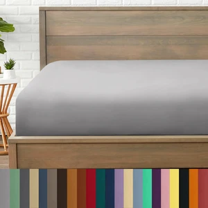 Mikrofiber Ekonomik Penye Lastikli Çarşaf Fitted Full Kenar Tek Kişilik Çarşaf Açık Gri 100 x 200