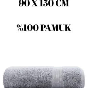 Büyük Boy Banyo Duş Vücut Havlusu % 100 Pamuk Çizgi Desenli 90 x 150 cm 500 Gram Bir Adet Tekli