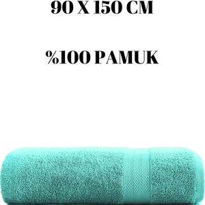 Büyük Boy Banyo Duş Vücut Havlusu % 100 Pamuk Çizgi Desenli 90 x 150 cm 500 Gram Bir Adet Tekli