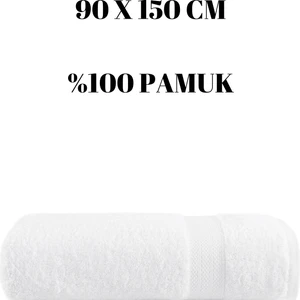 Büyük Boy Banyo Duş Vücut Havlusu % 100 Pamuk Çizgi Desenli 90 x 150 cm 500 Gram Bir Adet Tekli