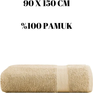 Büyük Boy Banyo Duş Vücut Havlusu % 100 Pamuk Çizgi Desenli 90 x 150 cm 500 Gram Bir Adet Tekli