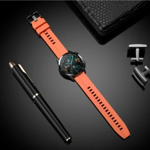 Nezih Case Huawei Watch Gt3 / Gt4 / Gt5 / Gt5 Pro 46MM Uyumlu 22MM Yumuşak Desenli Jel Silikon Kordon