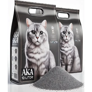 Akacat %100 Topaklanan Koku Hapseden, Tozsuz Sodyum Karbonlu Bentonit Kedi Kumu 2X10 Kg