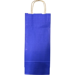 Kraft Kağıt Lacivert Şişe Poşeti 35X15X8 cm (25'li)
