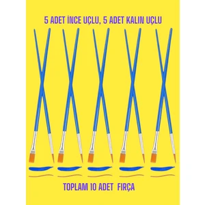 Resim Fırçası Seti 4'lü, 10'lu, 20'li Ince Uçlu ve Kalın Uçlu Fırça Setleri, Suluboya, Akrilik Boyama Vs.