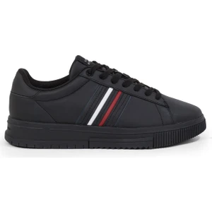 Tommy Hilfiger Siyah Erkek Sneaker Modern Cupsole Strıpes Lth