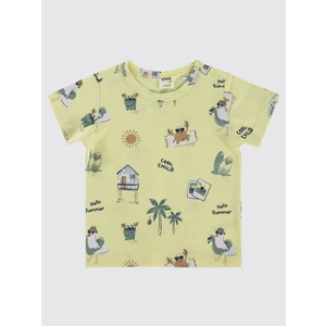 Civil Baby Erkek Bebek Tişört 6-18 Ay Soft Sarı