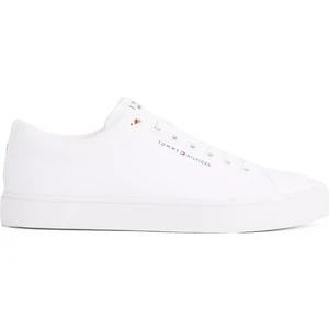 Tommy Hilfiger Beyaz Erkek Sneaker Th Hı Vulc Low Core Canvas