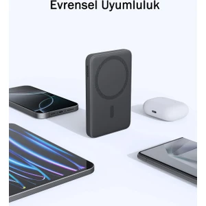 Aukey PB-MS03-GY Magsafe Magfusion Ince 5000MAH 20W Power Bank