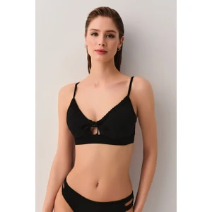 Balenli Körüklü Bralet Bikini Üst
